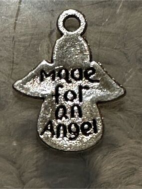 Silver 'Made for an Angel' Angel Charm